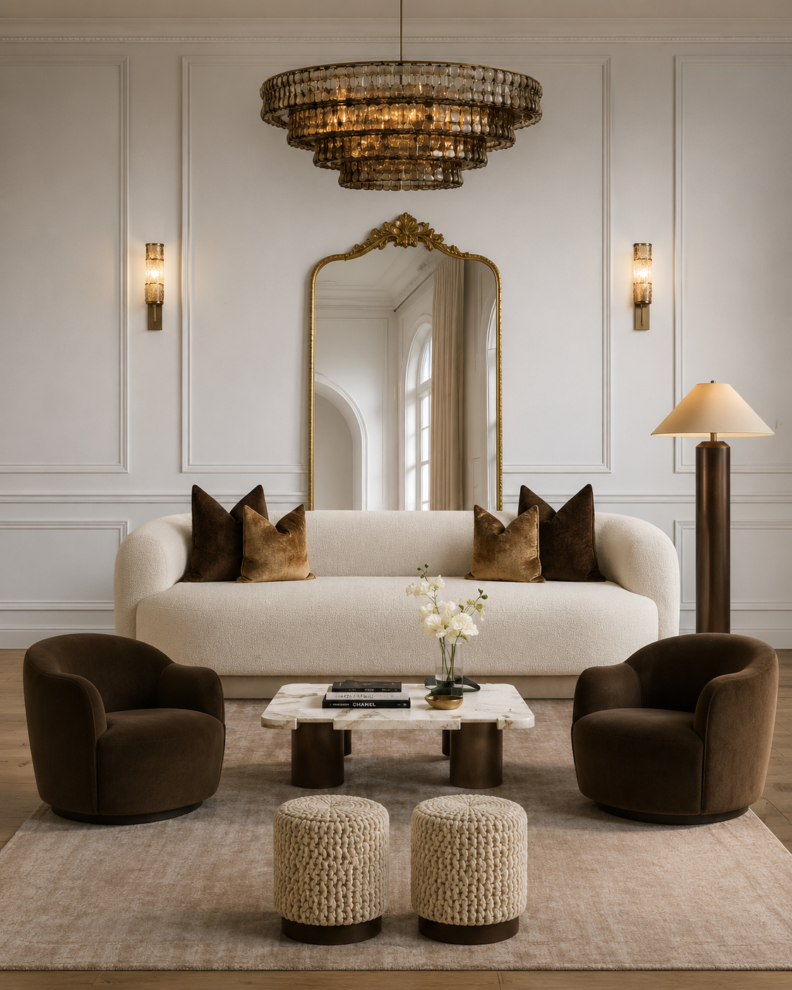 Maison Mocha Living Room Design Package™ | Parisian-Inspired Living Room Collection